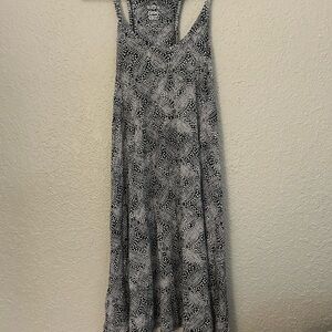 SO Black and White Patterned Midi Dress